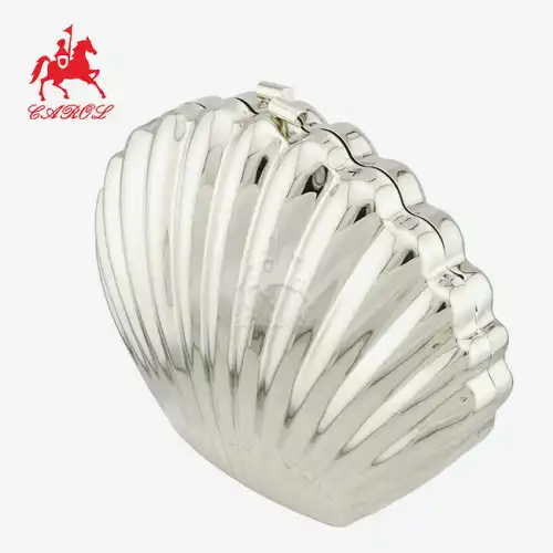 Seashell shaped metal Evening Clutch Purse Hardware B
