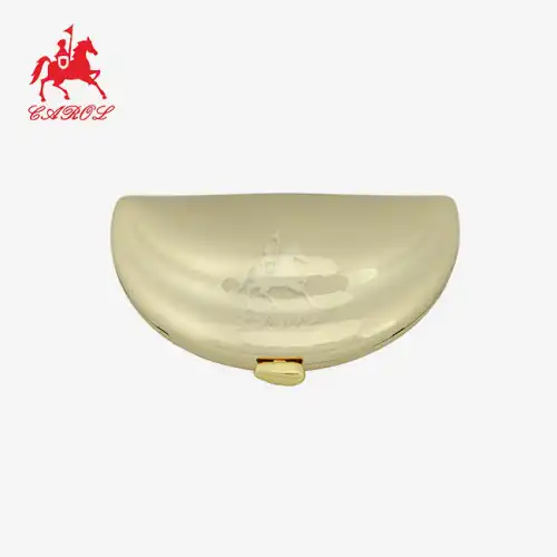 Women's Moon Shaped Metallic Clutch Evening Bag Hardware 2