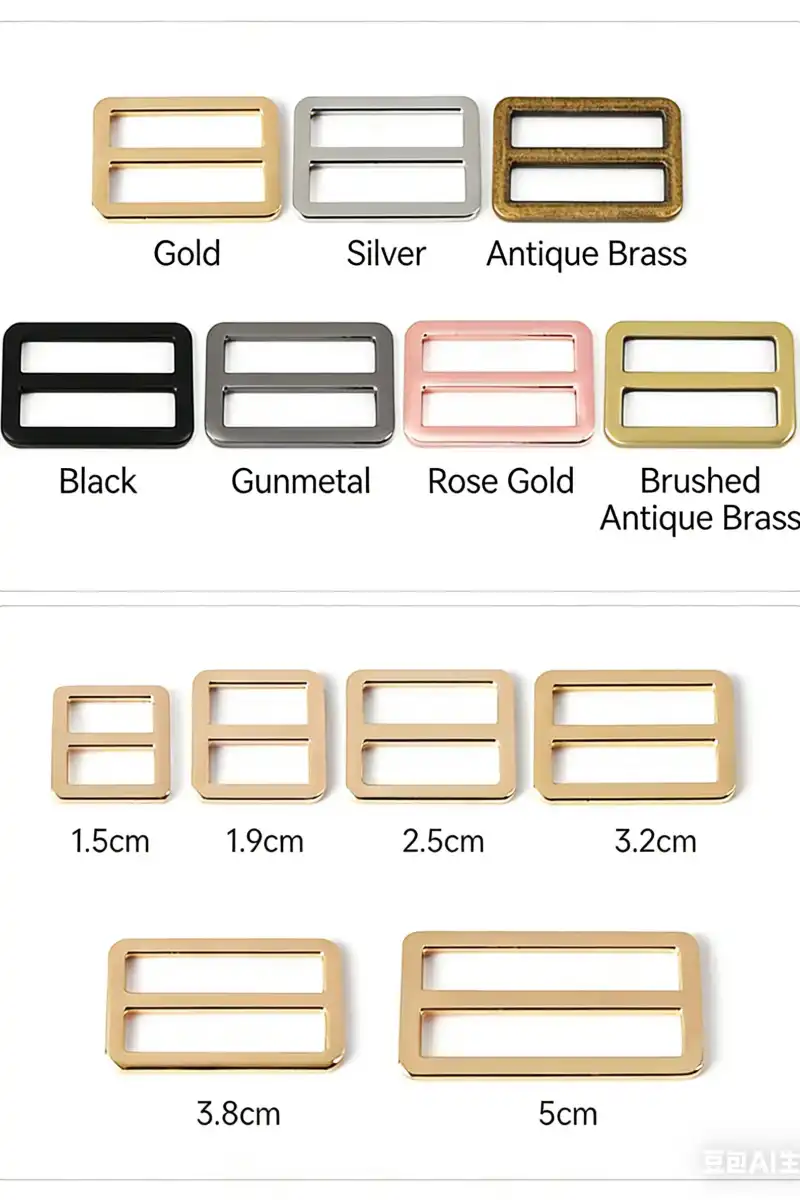 rectangular adjuster buckles