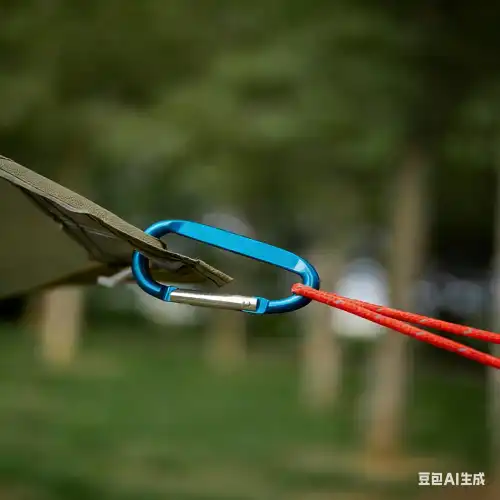 D-shaped carabiner hook