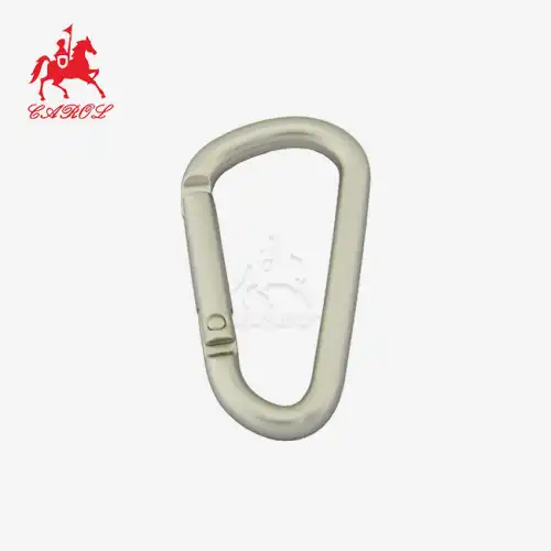 What is a D-shaped carabiner hook?