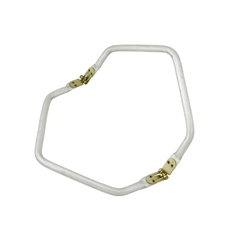 What materials are triangle purse frames usually made from?